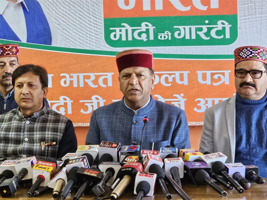 जनता के बीच अपना भरोसा खो चुकी है कांग्रेस: बिंदल