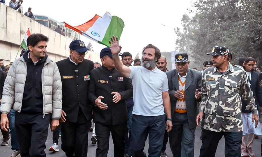 आज की भारत जोड़ो यात्रा की शुरुआत Rahul Gandhi ने  कुरुक्षेत्र से की