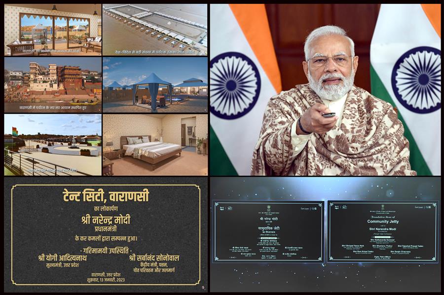 PM flags off World’s Longest River Cruise - MV Ganga Vilas in Varanasi via video conferencing