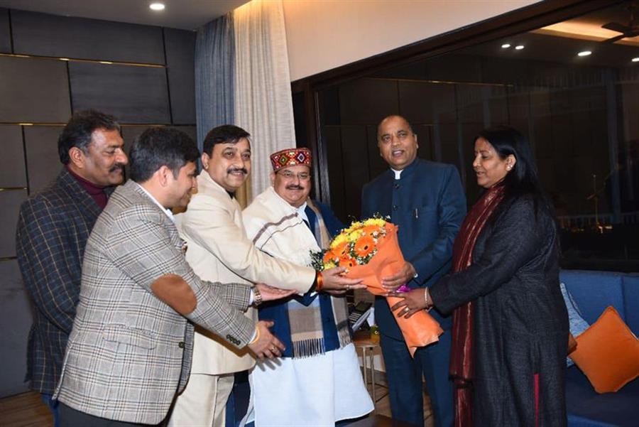 जयराम ठाकुर ने  जगत प्रकाश नड्डा से दिल्ली में भेंट की