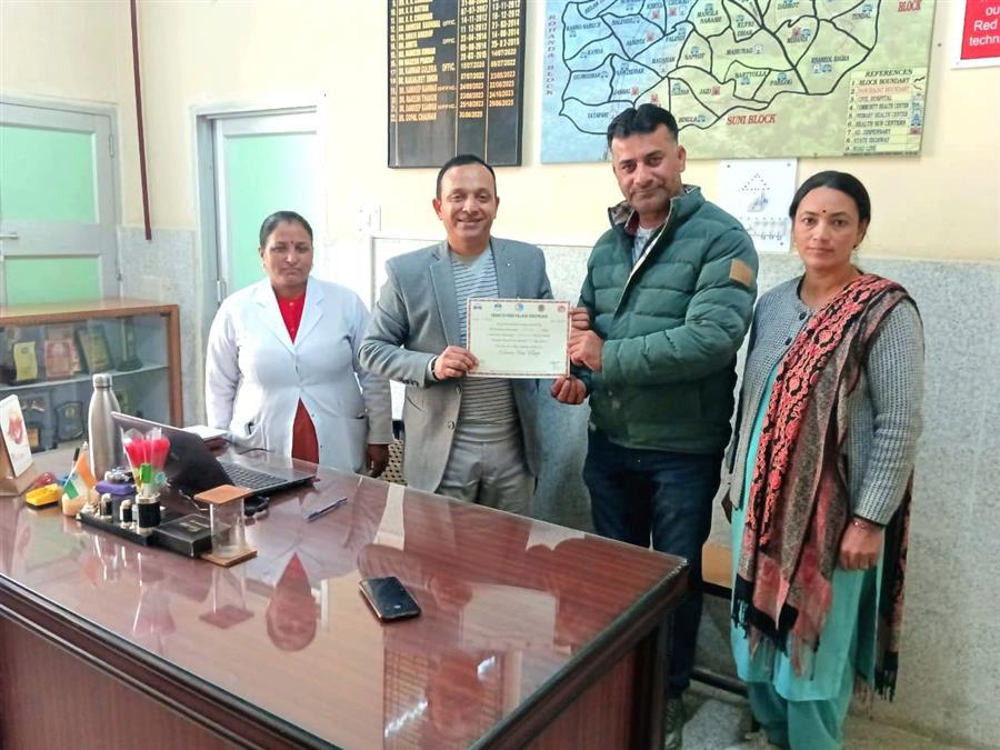 करसोग खंड का पहला तंबाकू मुक्त गांव बना कुन्हू