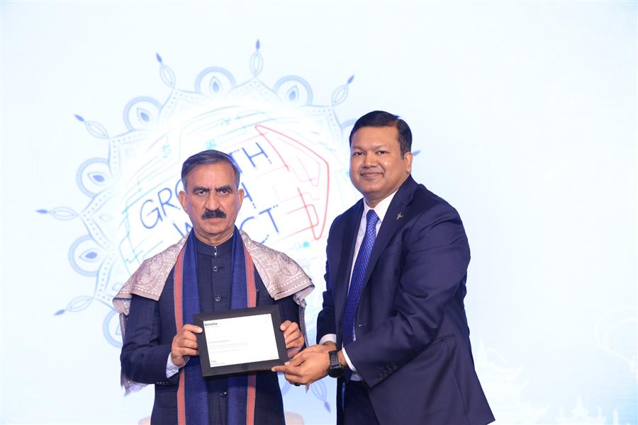 डेलॉइट के प्रमुख सरकारी सम्मेलन ‘आरोहण (Ārohaṇa) 2025’ में हिमाचल प्रदेश को “हिम परिवार” परियोजना के लिए मिला विशेष सम्मान