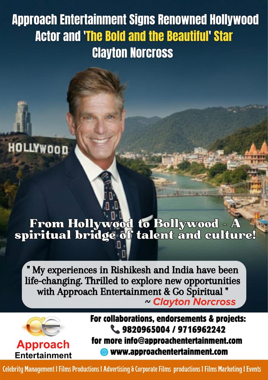Approach Entertainment Signs Renowned Hollywood Actor and 'The Bold and the Beautiful' Star Clayton Norcross