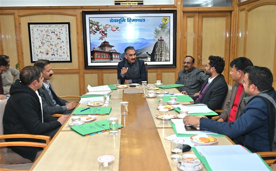मुख्यमंत्री ने एचपीएसईडीसी के निदेशक मंडल की बैठक की अध्यक्षता की