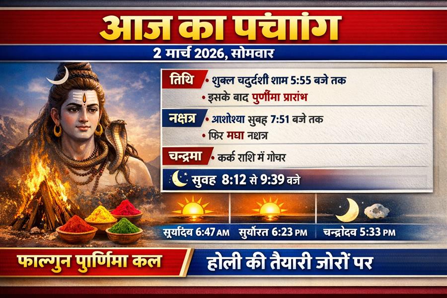  आज राहु काल कब तक रहेगा व क्या है शुभ मुहूर्त आईये जानते हैं  2 मार्च का पंचांग
