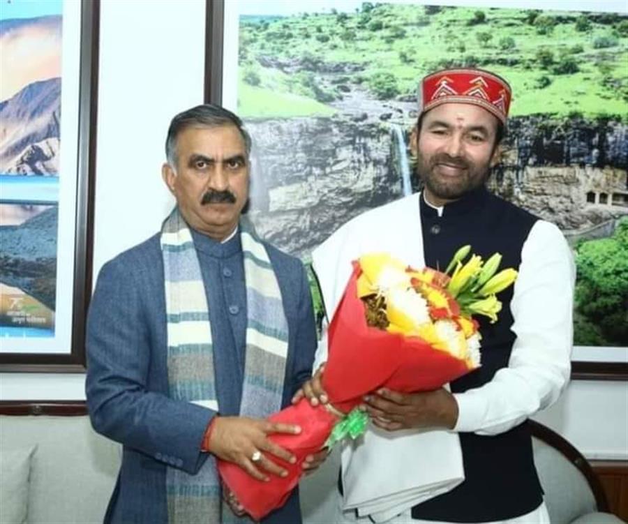 Himachal Chief Minister calls on Union Tourism Minister