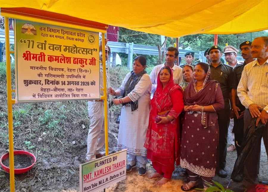 सेहड़ा-बौंगता में 2 हेक्टेयर भूमि पर रोपित किए जाएंगे 1600 पौधे -कमलेश ठाकुर