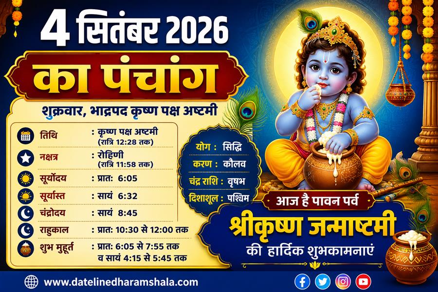 आज राहु काल कब तक रहेगा व क्या है शुभ मुहूर्त आईये जानते हैं 4 सितंबर 2026 का पंचांग
