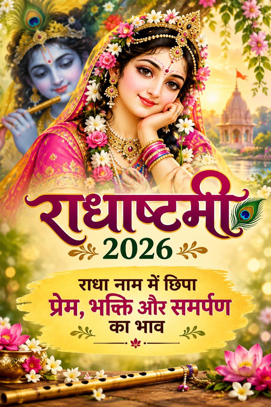 राधाष्टमी 2026: राधा नाम में छिपा प्रेम, भक्ति और समर्पण का भाव