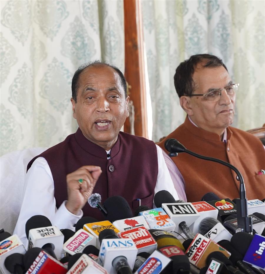 लोकतांत्रिक तरीके से सत्ता हासिल करने में विफल कांग्रेस अब देश में अराजकता का वातावरण खड़ा करने की कोशिश कर रही : जयराम ठाकुर