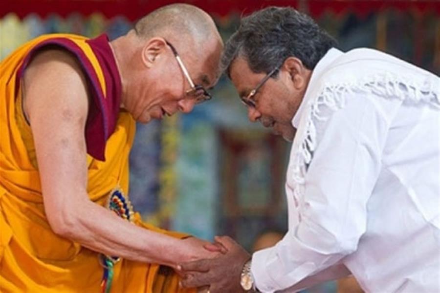 दलाई लामा ने सिद्दारमैया को मुख्यमंत्री बनने पर बधाई दी