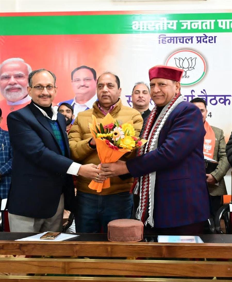 प्रदेश भाजपा 2024 के आगामी लोकसभा चुनाव के लिए तैयार -डॉ राजीव बिंदल