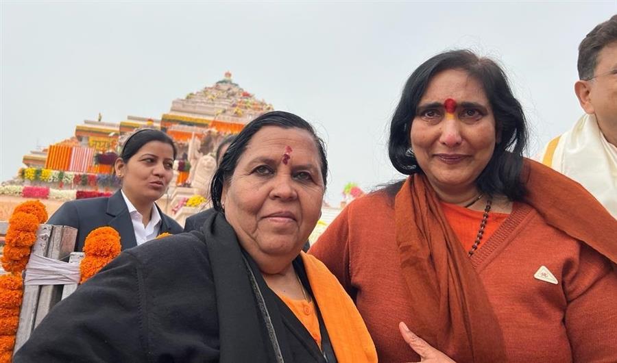 Tears, hugs and happiness; Pran Pratishtha an epochal moment for Uma Bharti, Sadhvi Rithambhara