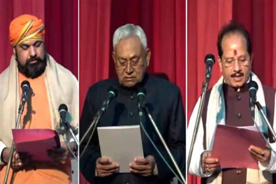 नीतीश कुमार ने नौवीं बार ली मुख्यमंत्री पद की शपथ